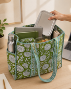 Olive Blossom Medium Tote Bag