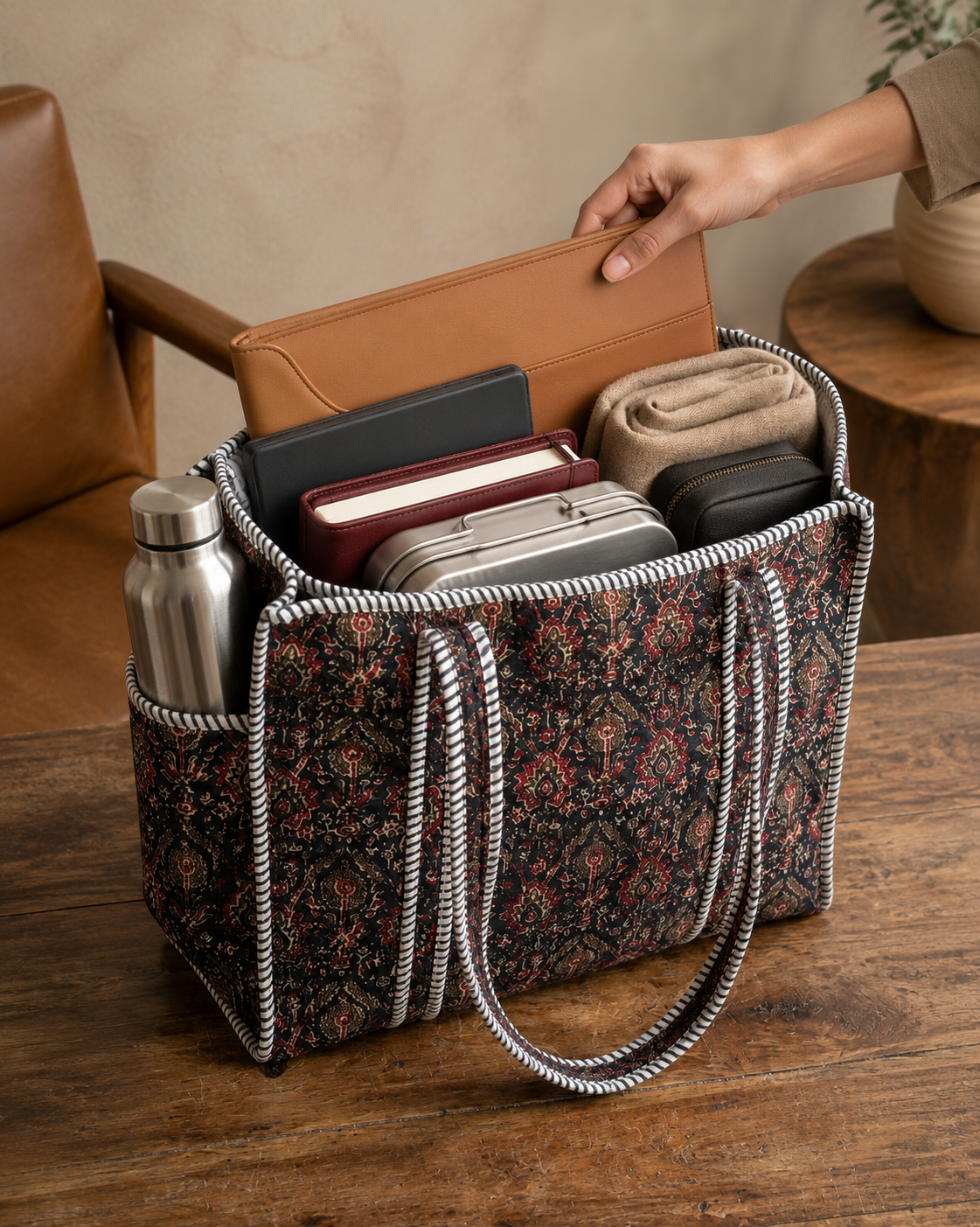 Midnight Heritage Medium Tote Bag