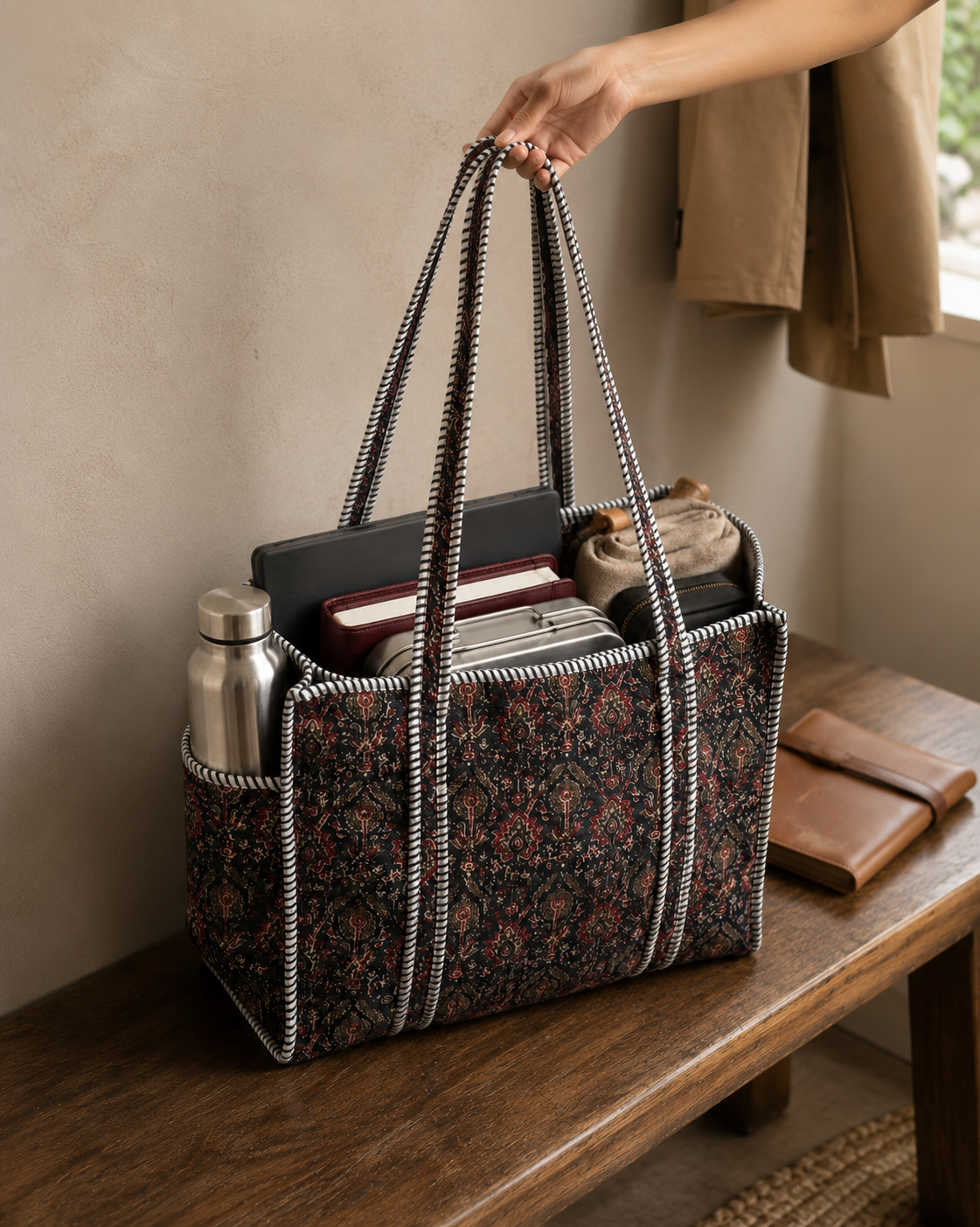 Midnight Heritage Medium Tote Bag