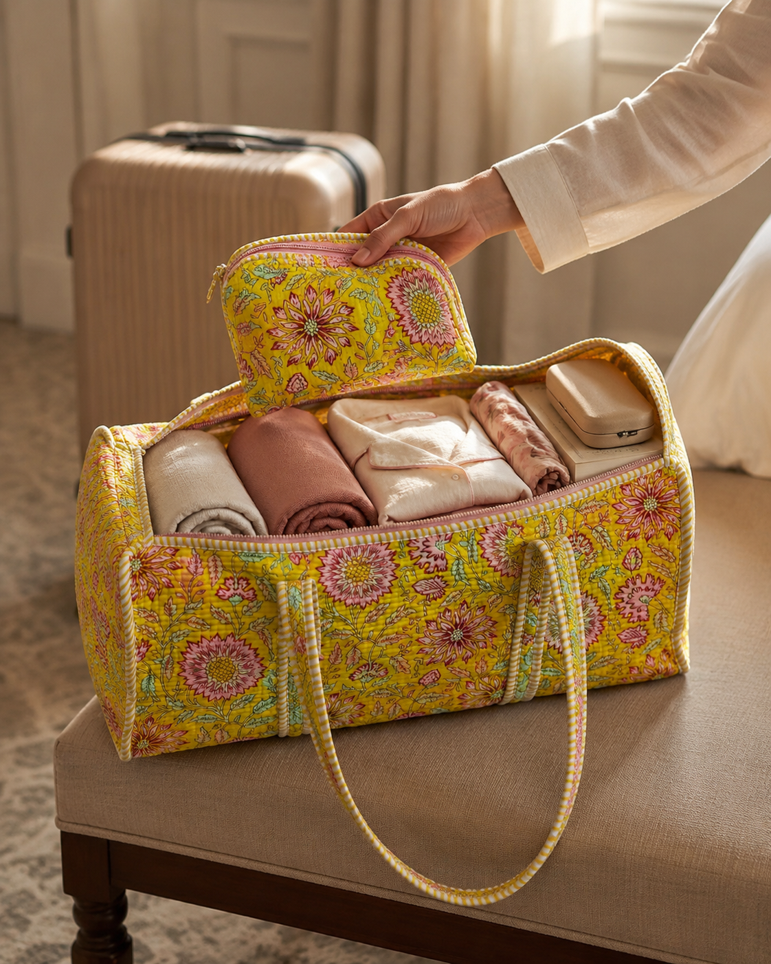 Sunshine Blossom Duffle Bag