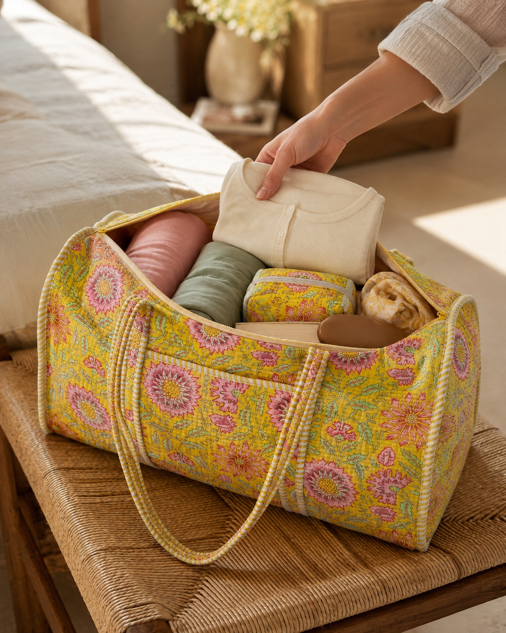 Sunshine Blossom Duffle Bag