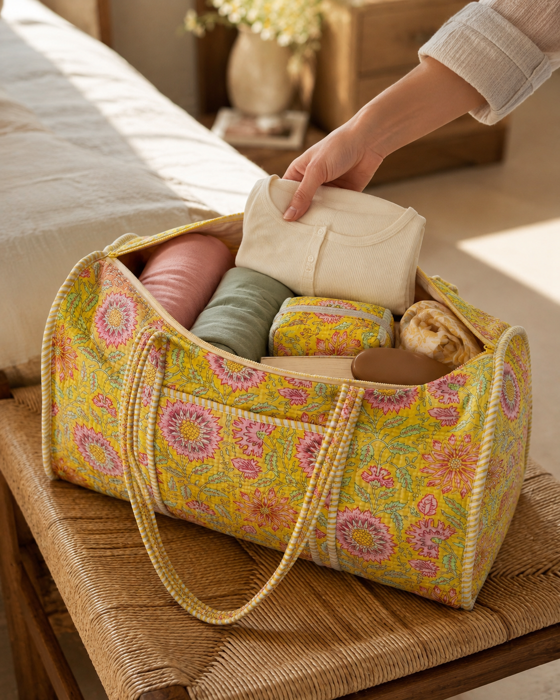 Sunshine Blossom Duffle Bag