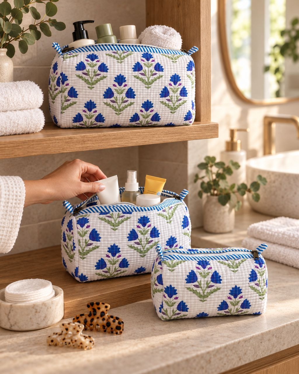 Blue Tulip 3 Piece Toiletry Bag